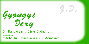 gyongyi dery business card