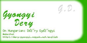 gyongyi dery business card